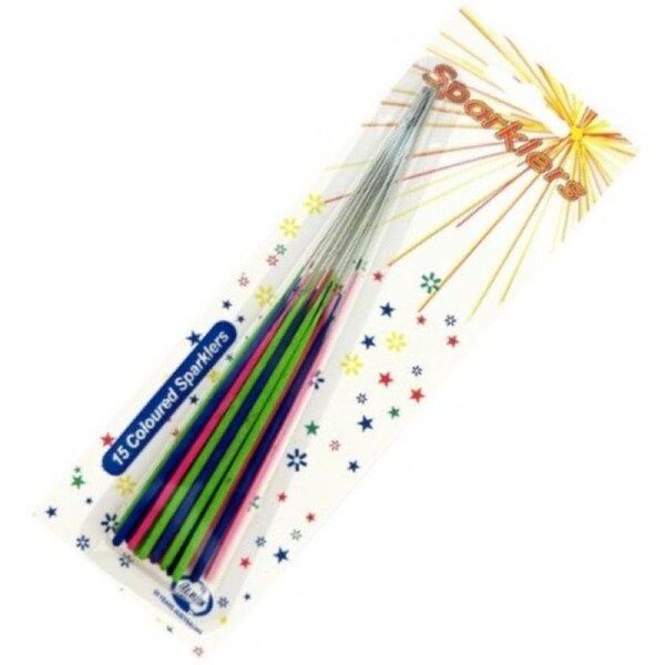 17cm Coloured Sparklers 15pk