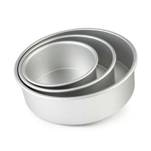 6/8/10in Mondo Pro Set Of 3 Round Cake Pans 3in Deep