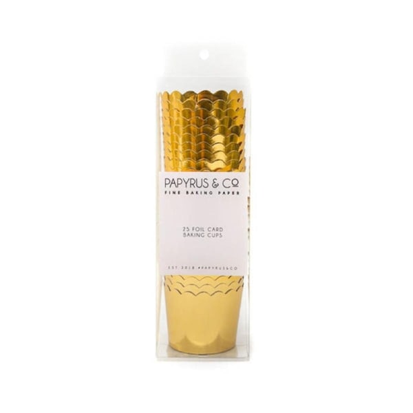 25pk Gold Foil Medium Baking Cups (44mm base)