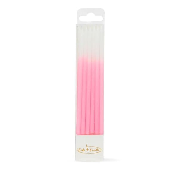 Pink Ombre Cake Candles 12pk