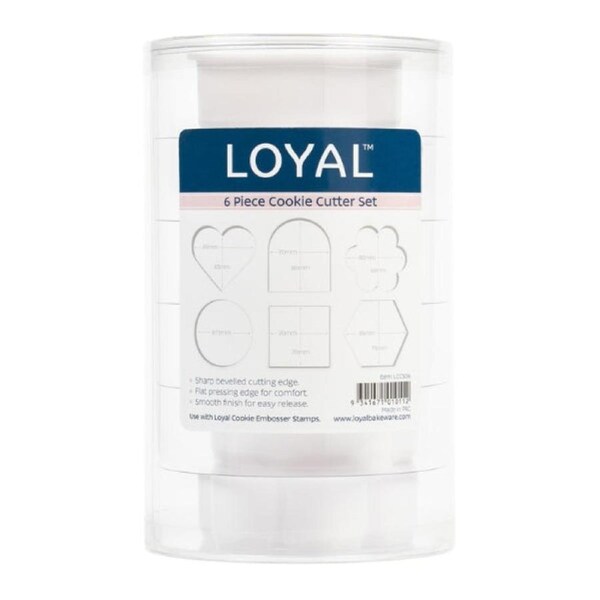 6pc Plastic Cookie Cutters Assorted Shapes Set