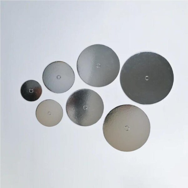 BULK 50pk 10in Round Perforated (pre-cut) Compressed 2.5mm Cake Board - Silver