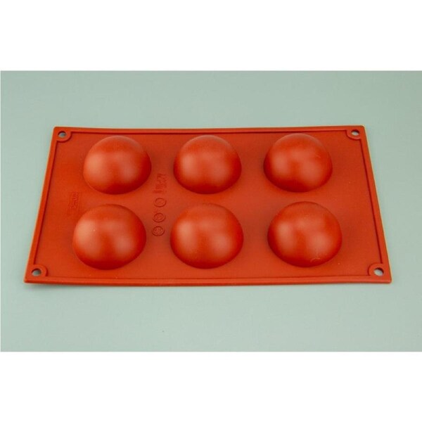 6 Cavity Hemisphere 60mm Silicone Cake & Chocolate Mould