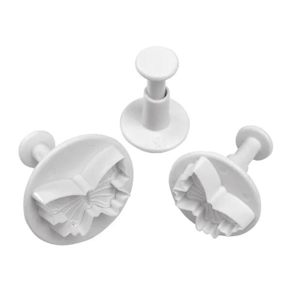3pc Mondo Butterfly Fondant Plunger Cutter