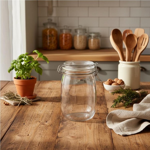 Clip Lock Glass Jar 1500ml