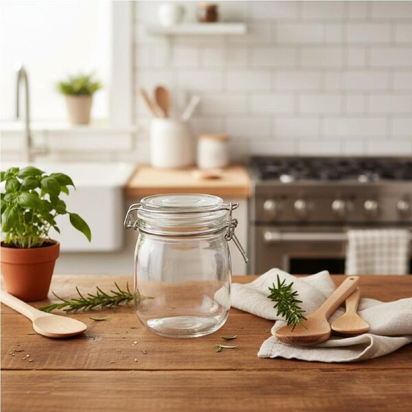 Clip Lock Glass Jar 700ml