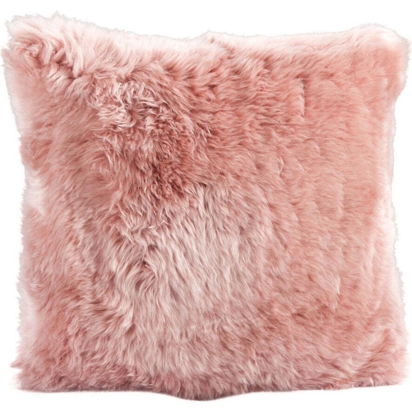 Auskin The Gulgong Sheepskin Cushion Sofa/Couch Pillow Square 50cm Dark Rose