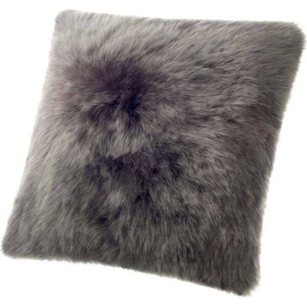 Huxford Grove The Gulgong Sheepskin Cushion Sofa/Couch Pillow 50cm Steel