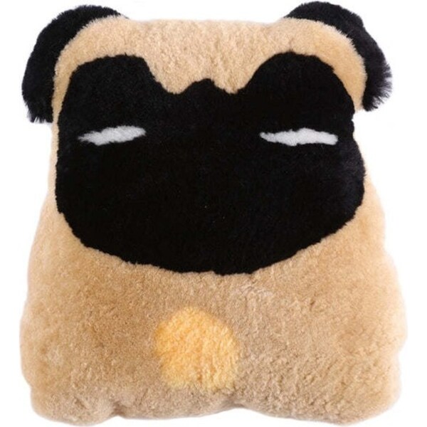 Auskin Sheepskin Pet Pug Cushion Home/Room Decorative Pillow 35x40cm Multi