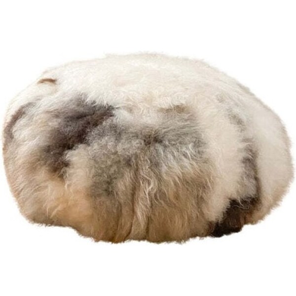 Auskin The Lhasa Sheepskin Filled Ottoman Chair/Footstool 60x28cm Natural