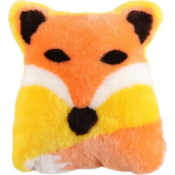 Auskin Sheepskin Pet Fox Cushion Home/Room Decorative Pillow 35x40cm Multi