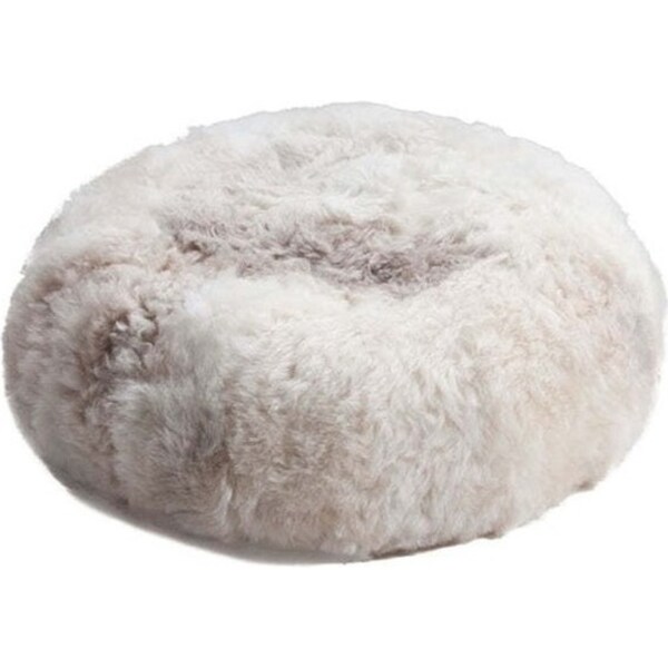 Auskin The Icelandic Sheepskin Ottoman Circular Footstool 60x60cm Natural