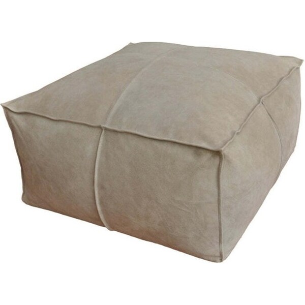 Auskin The Willow Filled Ottoman Seat/Chair/Footstool Sqr 50x50cm Light Beige