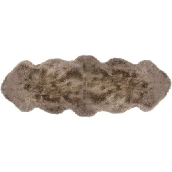 Auskin The Gulgong Sheepskin Double Rug Area Floor Mat Home/Room Decor Taupe