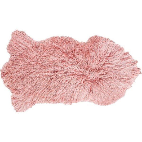 Auskin The Newstead Tibetan Rug Sheepskin Floor Mat Home/Room Decor Dark Rose