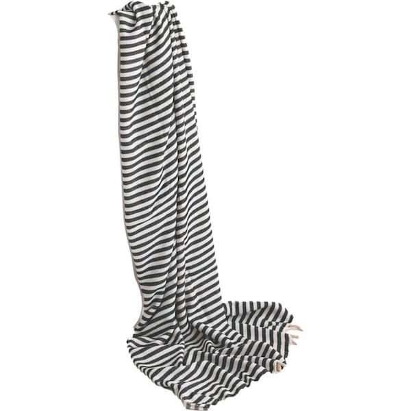 Huxford Grove Kabaka Turkish Cotton Beach Blanket Outdoor Mat Black Stripe