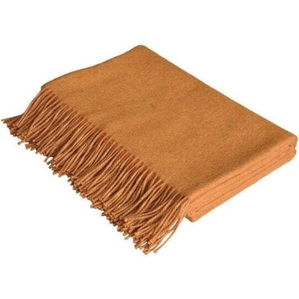 Auskin Alpaca Throw Sofa/Bed Decorative Blanket 145x185cm Yellow Melange