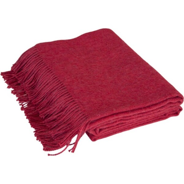 Auskin Alpaca Throw Sofa/Bed Decorative Blanket 145x185cm Cherry Melange