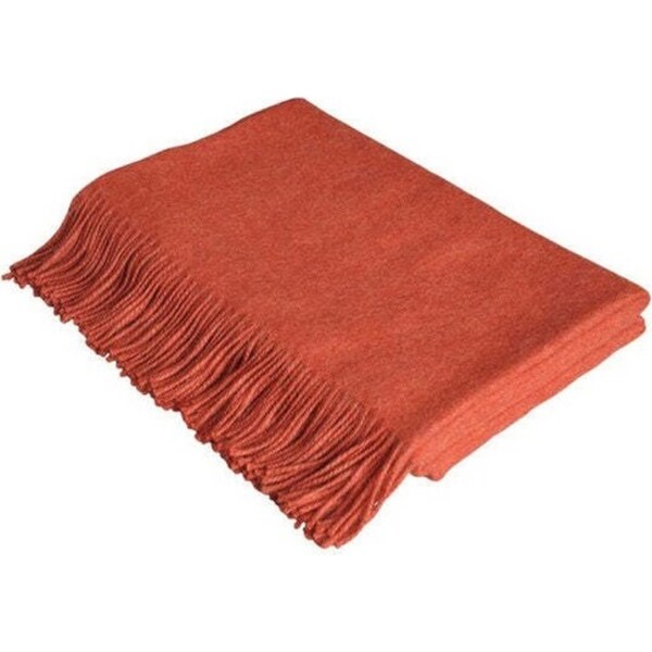 Auskin Alpaca Throw Sofa/Bed Decorative Blanket 145x185cm Orange Melange