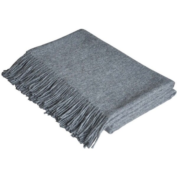 Auskin Alpaca Throw Home/Lounge Sofa/Bed Decorative Blanket 145x185cm Grey