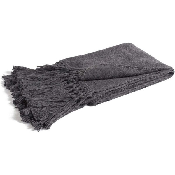 Huxford Grove Alpaca Cool Throw Couch Decorative Blanket 130x180cm Charcoal