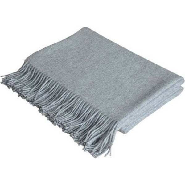 Auskin Alpaca Throw Home Sofa/Bed Decorative Blanket 145x185cm Light Grey