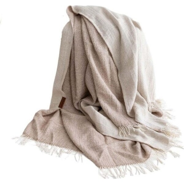 Huxford Grove Avalon Throw Sofa/Bed Decorative Blanket 150x220cm Natural