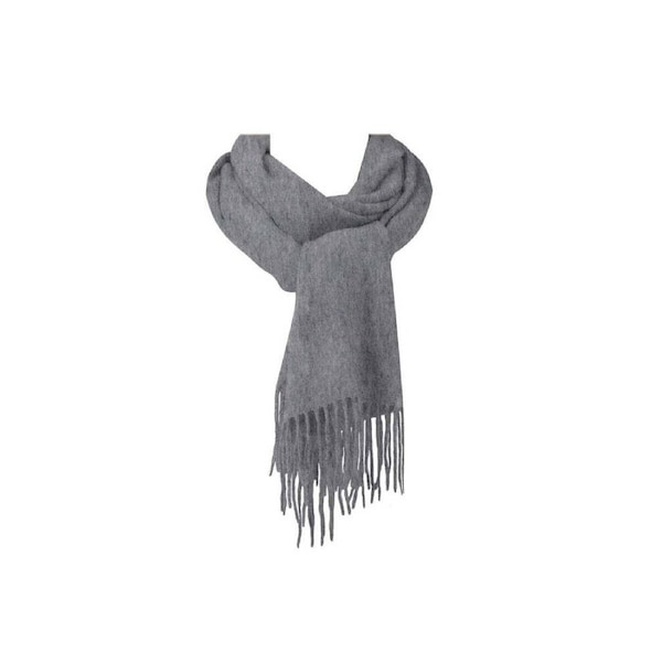 Huxford Grove Alpaca Wool Scarf Neck Warmer Wrap w/ Fringe 40x190cm Quartz