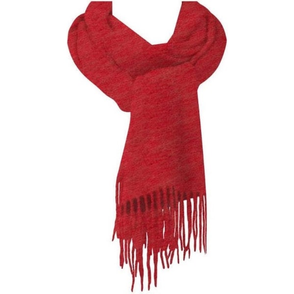 Huxford Grove Alpaca Wool Scarf Neck Wrap w/Fringe 40x190cm Red/Copper Penny