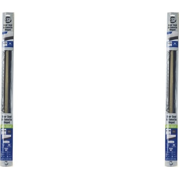 2x ESP Automatic Hinged Aluminium Door Seal Weather Draught 915x60mm Bronze