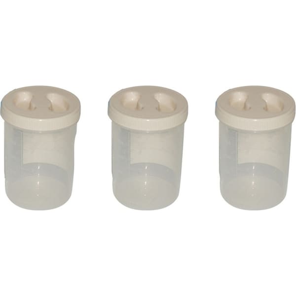 3x Homeleisure Screwtop 1.0L Plastic Container Pantry Storage Jar w/Lid Assorted