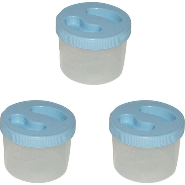 3x Homeleisure Screwtop 0.5L Plastic Container Pantry Storage Jar w/Lid Assorted
