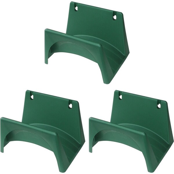 3x Homeleisure Reko Home/Garden Hose Plastic Rack Holder/Organiser Small Green