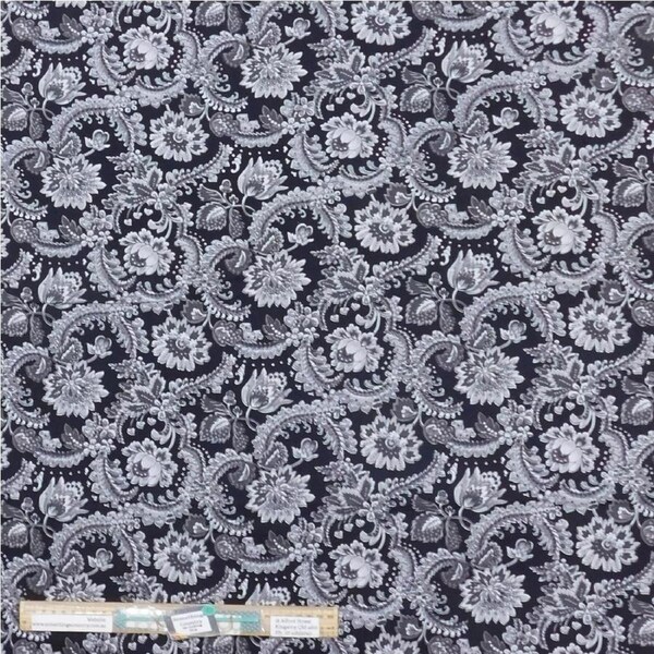 Quilting Patchwork Fabric Sewing Arden Black Floral Backing 270x50cm