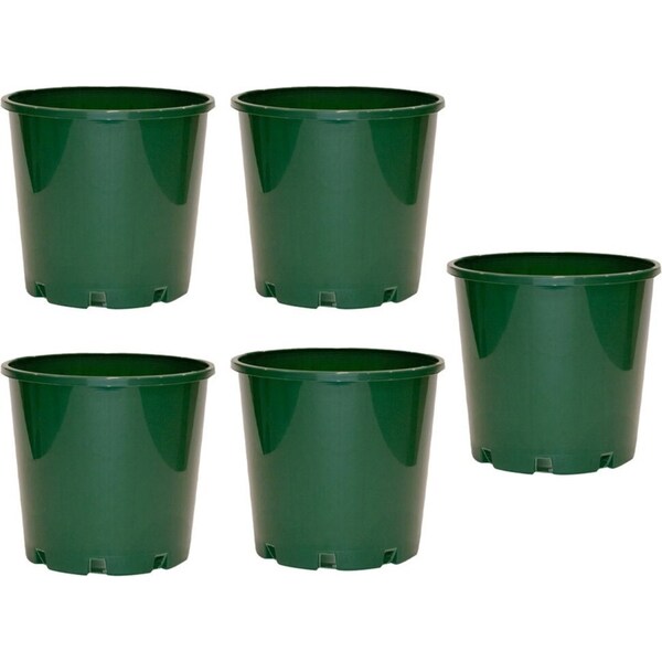 5x Homeleisure Reko Pot Planter 175mm Green Outdoor Decorative Garden Decor