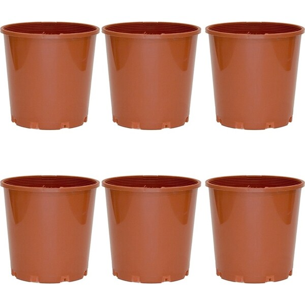 6x Homeleisure Reko Pot Planter 100mm Terracotta Outdoor Decorative Garden Decor