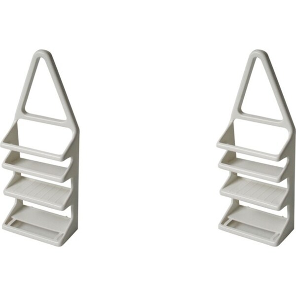 2x Homeleisure Plastic Bathroom/Shower Caddy Hanging Tidy Organiser Rack White