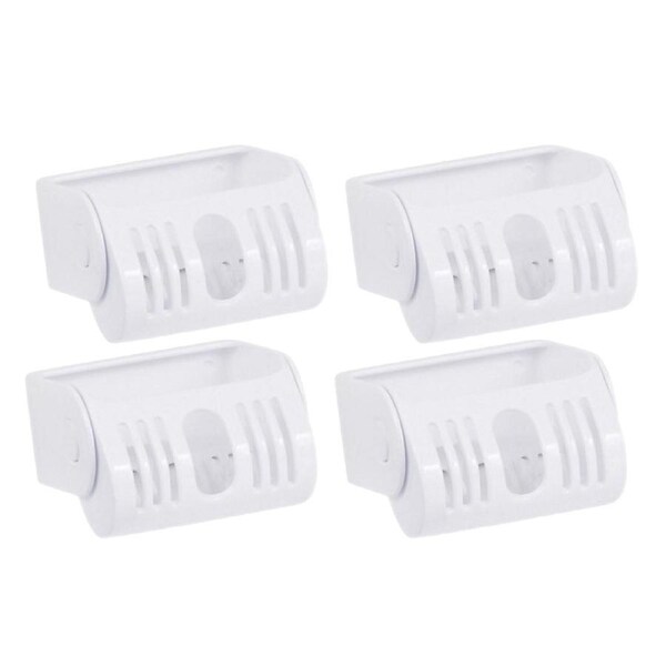 4x Homeleisure Plastic Kitchen/Bathroom Soap Swing Caddy Tidy Organiser White