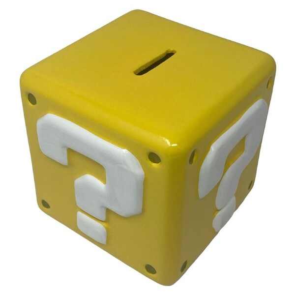 Super Mario Bros Brothers Character Question Mark Block Shaped Money Box