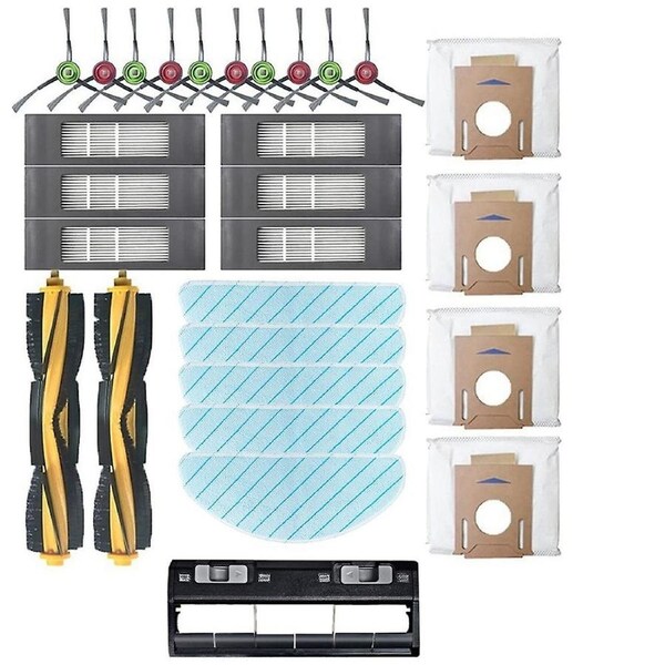 28pcs For Deebot T9 T9max T9power T10 Robot Vacuum Cleaner With Brush Dust Box Filter Cleaning Repl