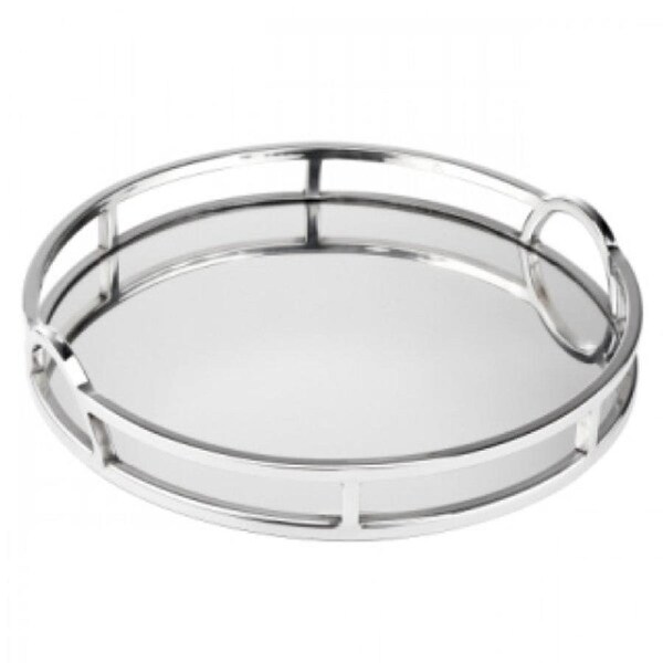Chrome Mirrored Tray 38cm