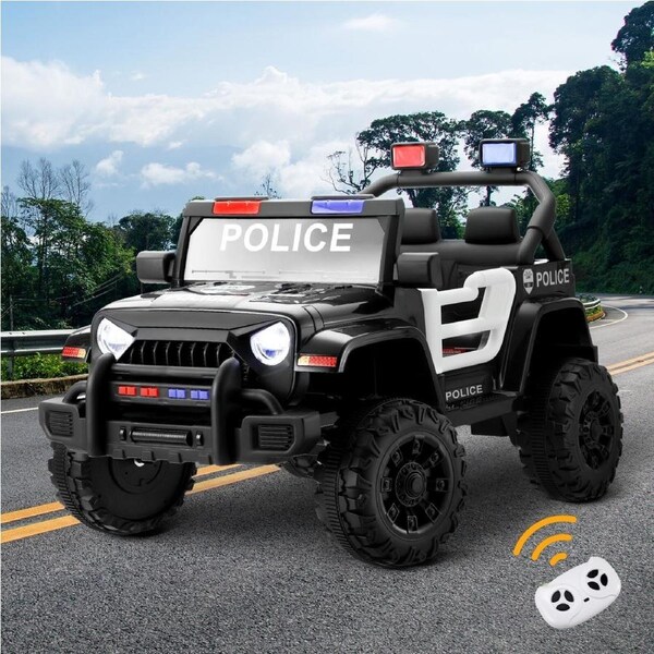 Mazam Kids Ride On Car Police Jeep 12V Electric Toy Remote Control Battery Toddler Cars