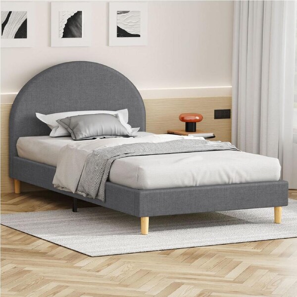 ALFORDSON Bed Frame King Single Mattress Base Platform Grey Fabric CALLA