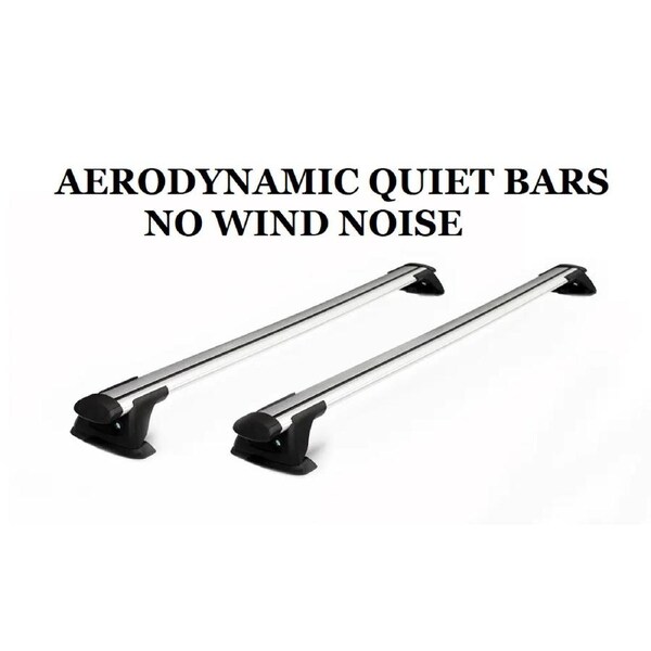 2x Roof Racks for Suzuki Ignis 2000-2005 / AERODYNAMIC Cross Bars Fits raised rails