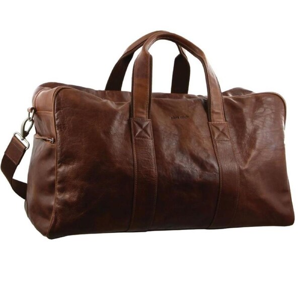 Pierre Cardin PC2825 Rustic Leather Overnight Bag - Chesnut