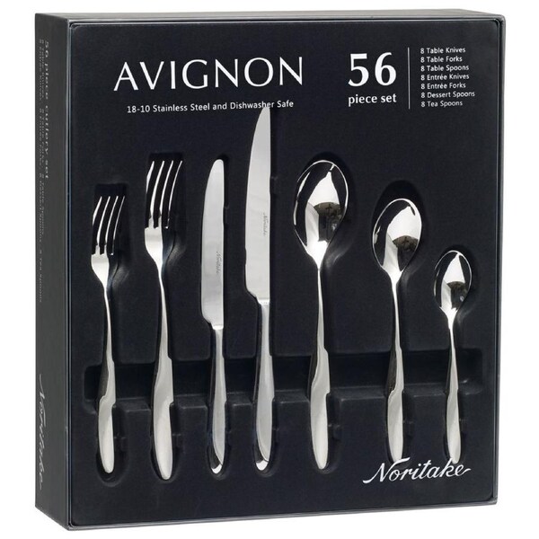 Noritake Avignon 18/10 Stainless Steel 56pce Cutlery Set (BOX 3)