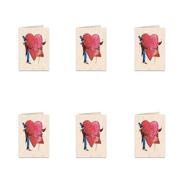 6x Cozywood Wooden Greeting Card 11x16cm stationery So Good to Have You