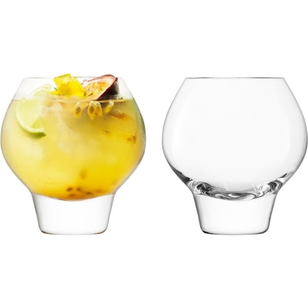 2pc LSA International Mouth-Blown Rum Balloon Tumbler Drinking Glasses 380ml