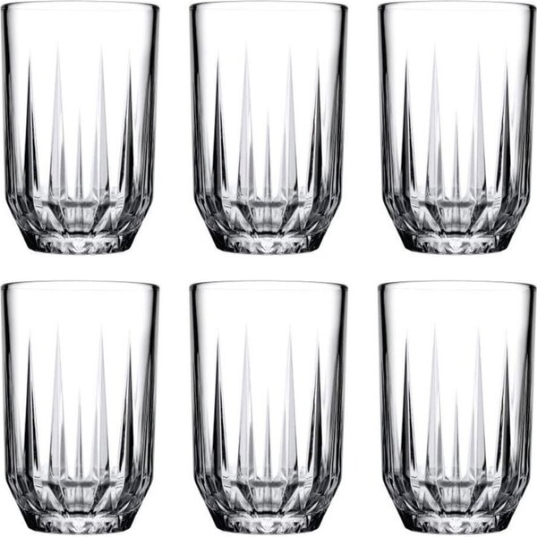 6pc Pasabahce Echo Hi Ball Soda Lime Glass Drinking Beverage Tumbler 350ml