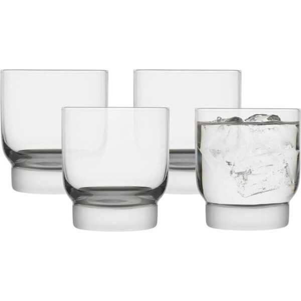 4pc Ecology Kitchenware Soda Lime Glass Lexington Tumbler 260ml/9cm Clear